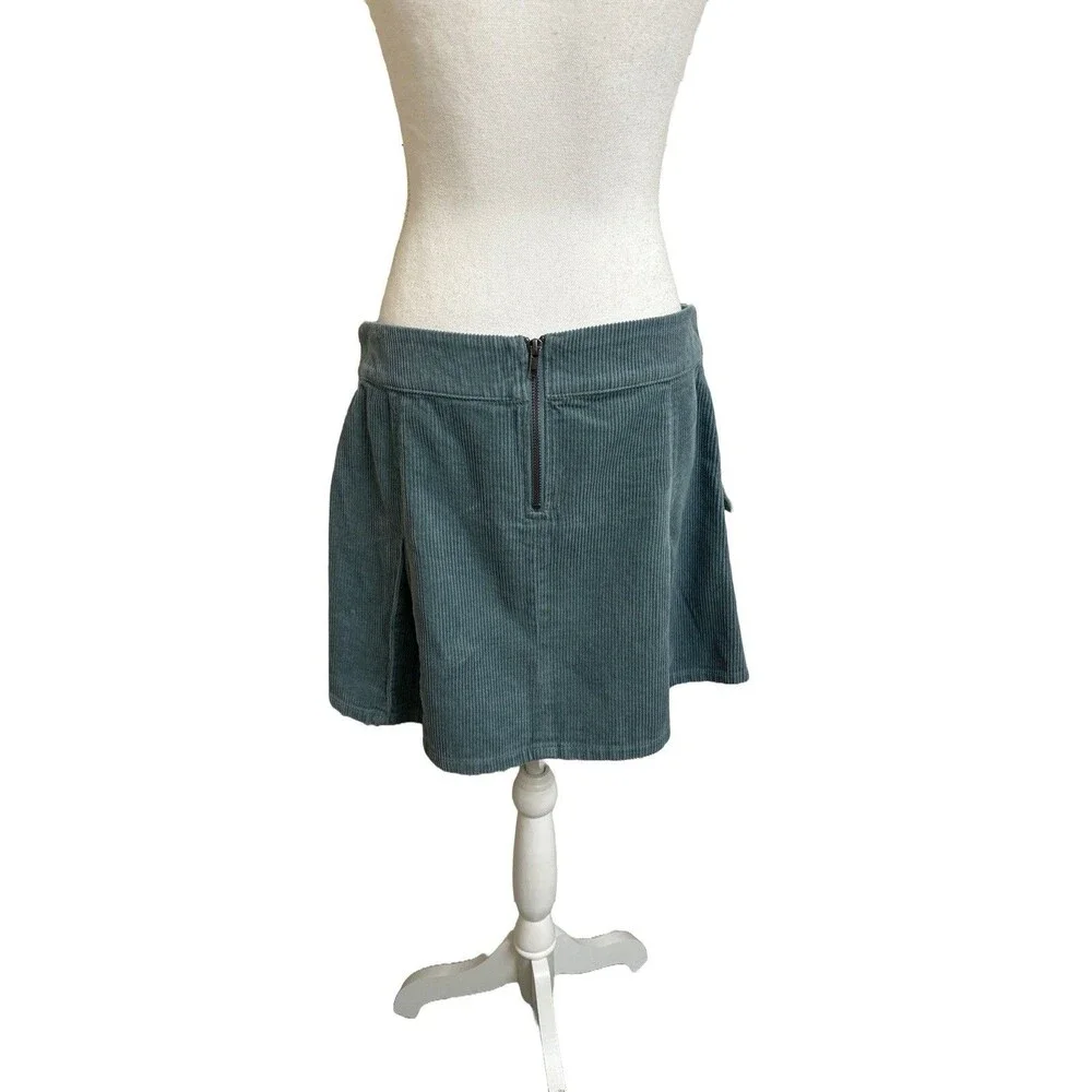 New Wild Fable Women's M Blue Corduroy Cargo Mini Skirt 100% Cotton NWT